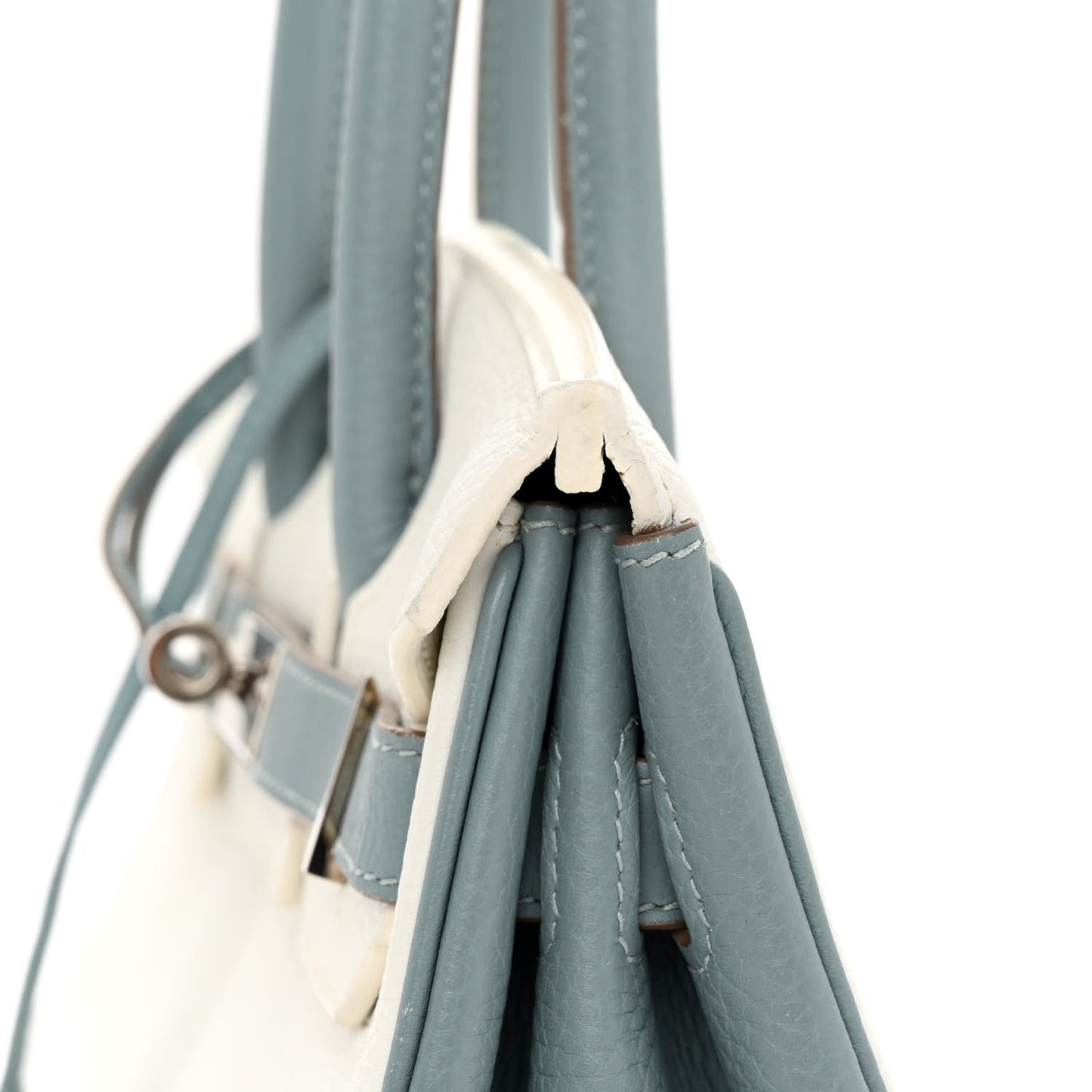 Togo Horseshoe Birkin 30 White Ciel