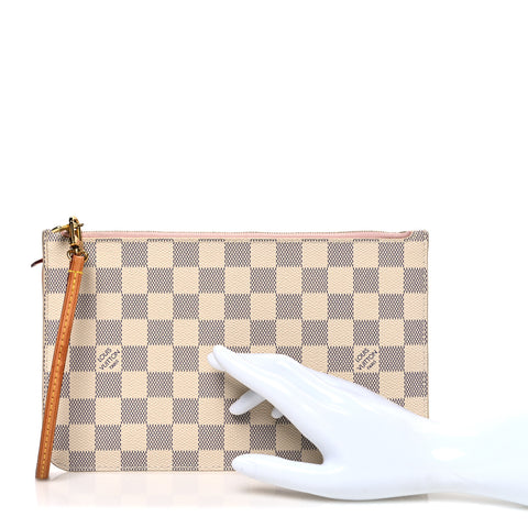 Damier Azur Neverfull MM GM Pochette Rose Ballerine