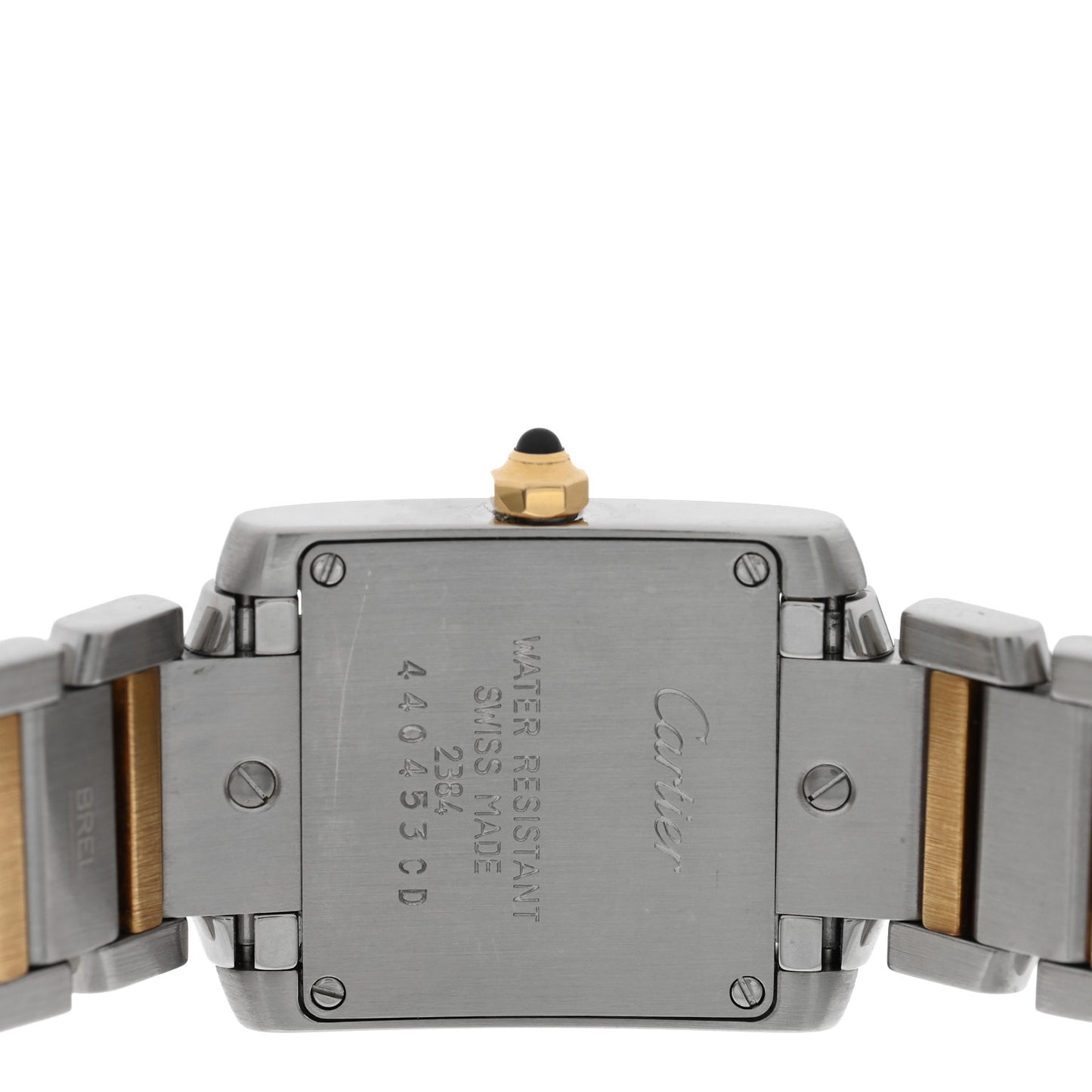 Stainless Steel 18K Yellow Gold 20mm Tank Francaise Quartz Watch