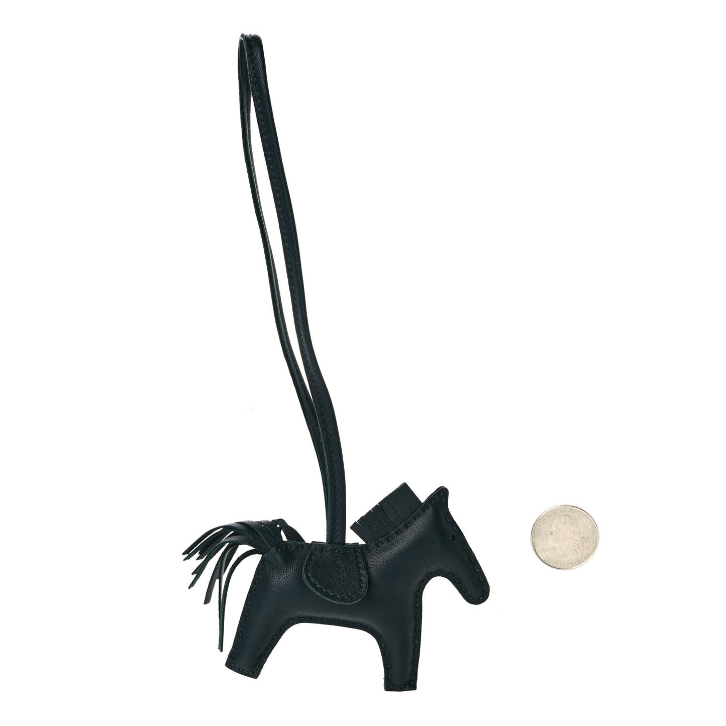 Milo Lambskin Grigri Rodeo Horse Bag Charm PM Vert Cypress