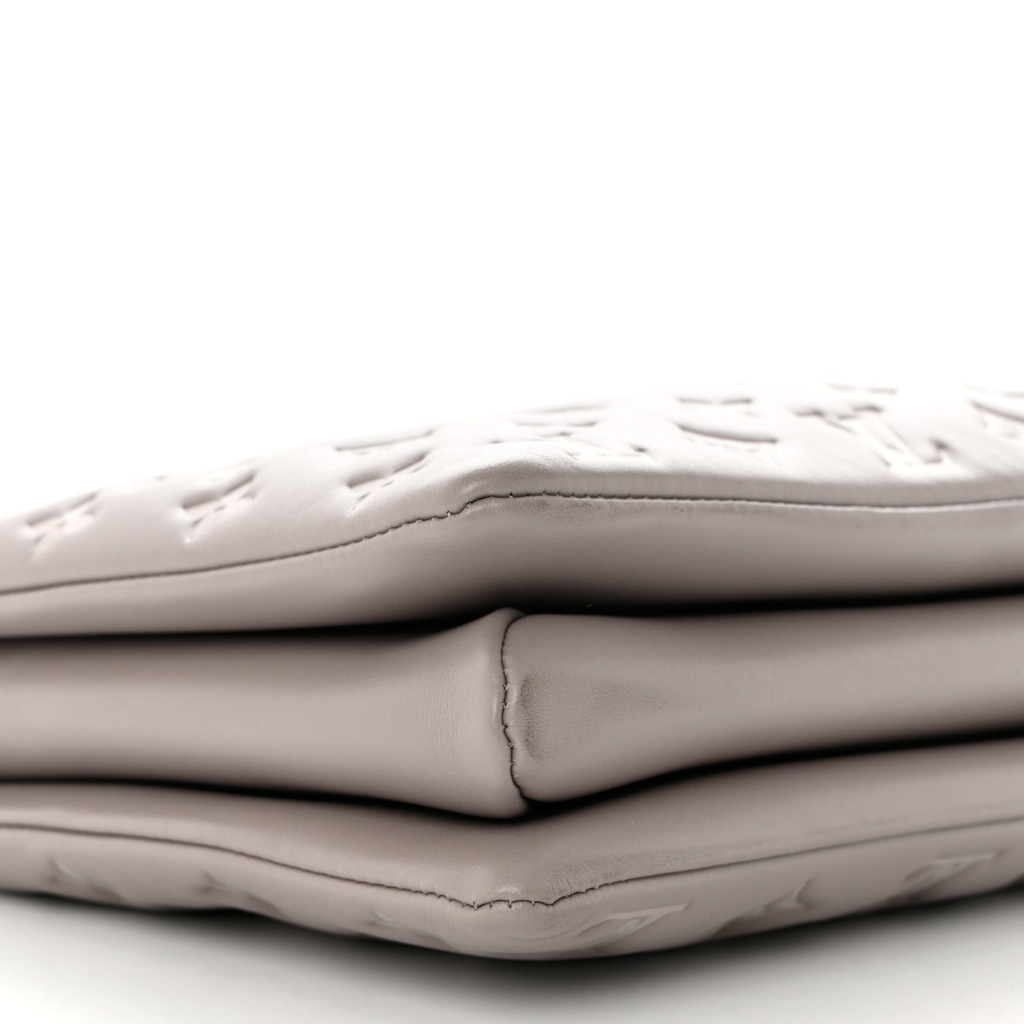 Lambskin Embossed Monogram Coussin MM Grey