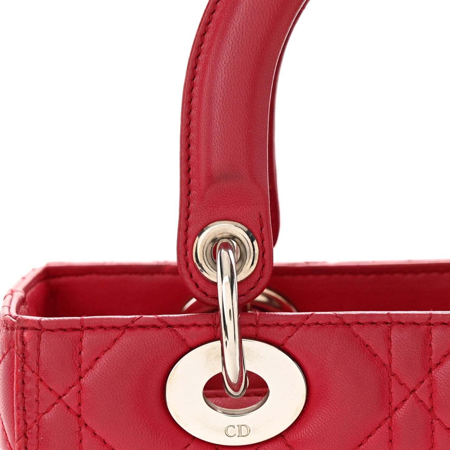 Lambskin Cannage Medium Lady Dior Dark Pink