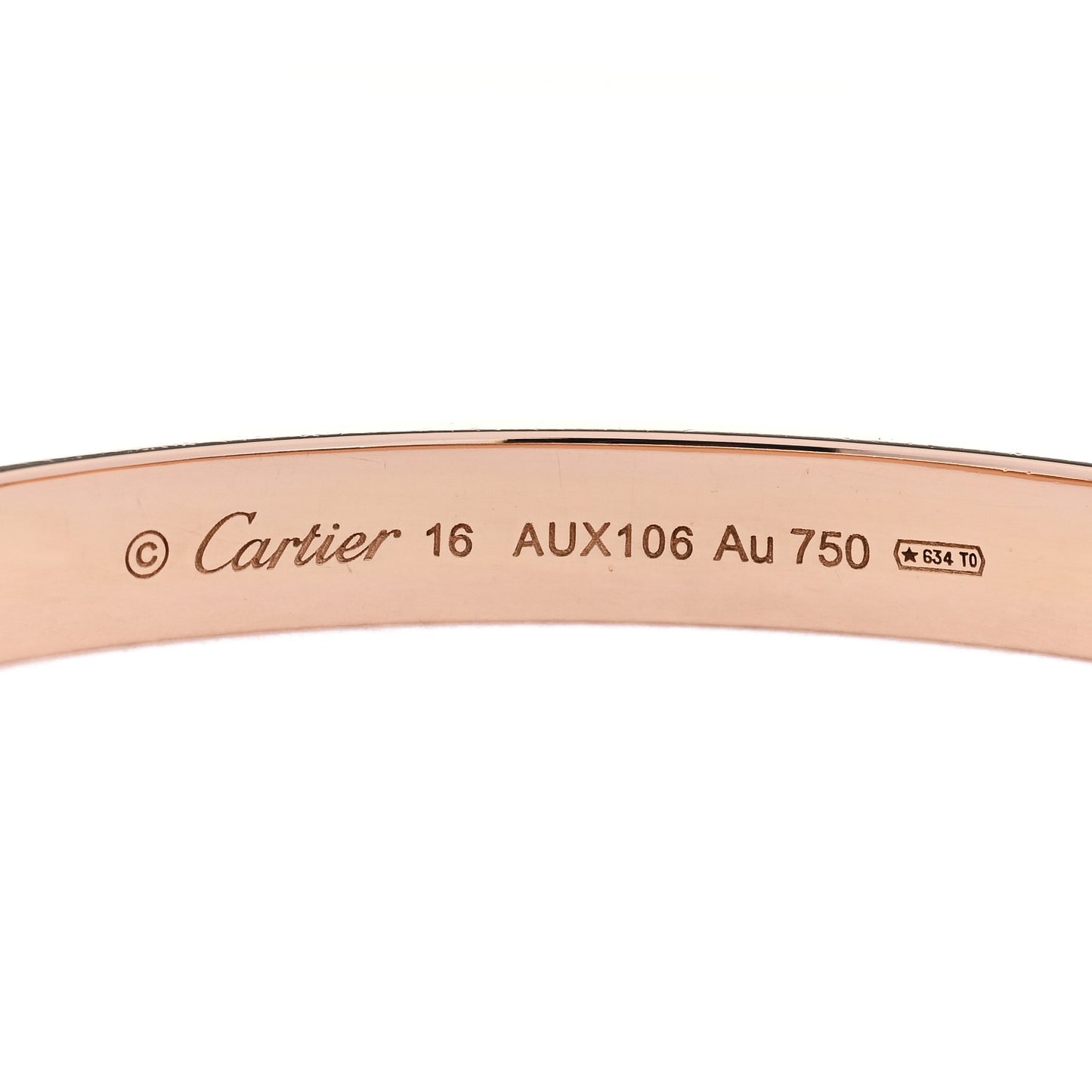 18K Rose Gold Love Bracelet 16