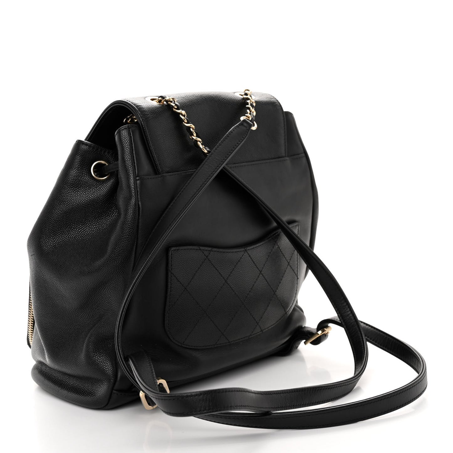 Caviar Quilted Business Affinity Backpack Black