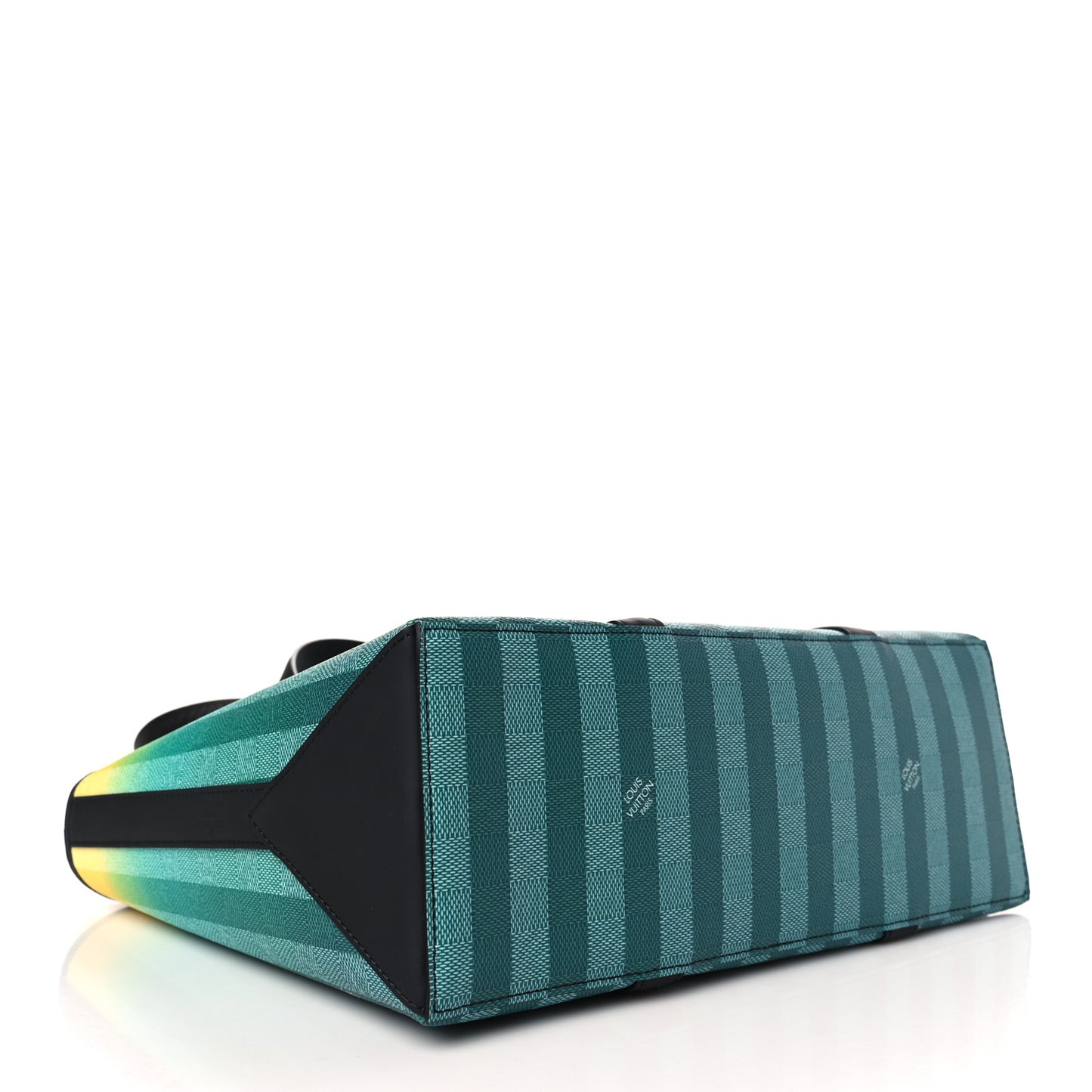 Damier Striped Weekend Tote PM Gradient Green