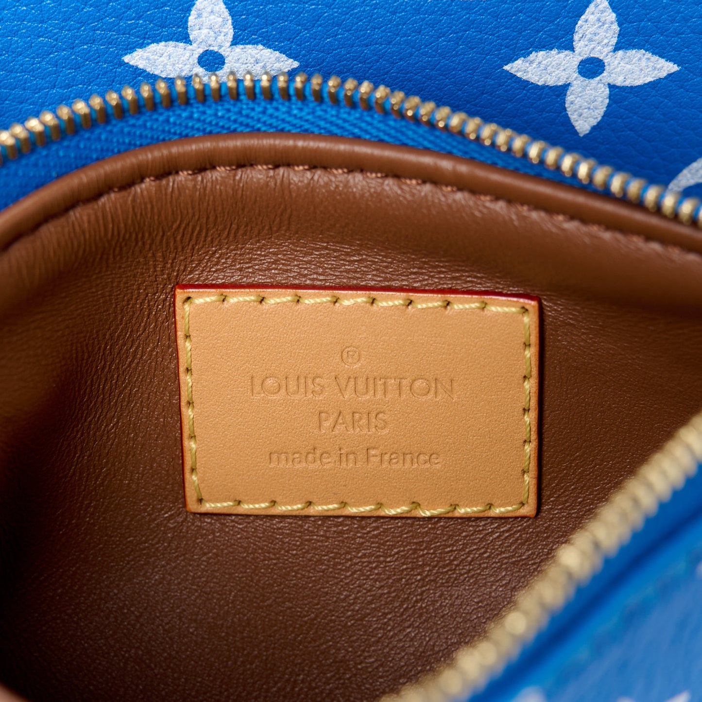 Calfskin Monogram Speedy P9 Bandouliere 25 Blue