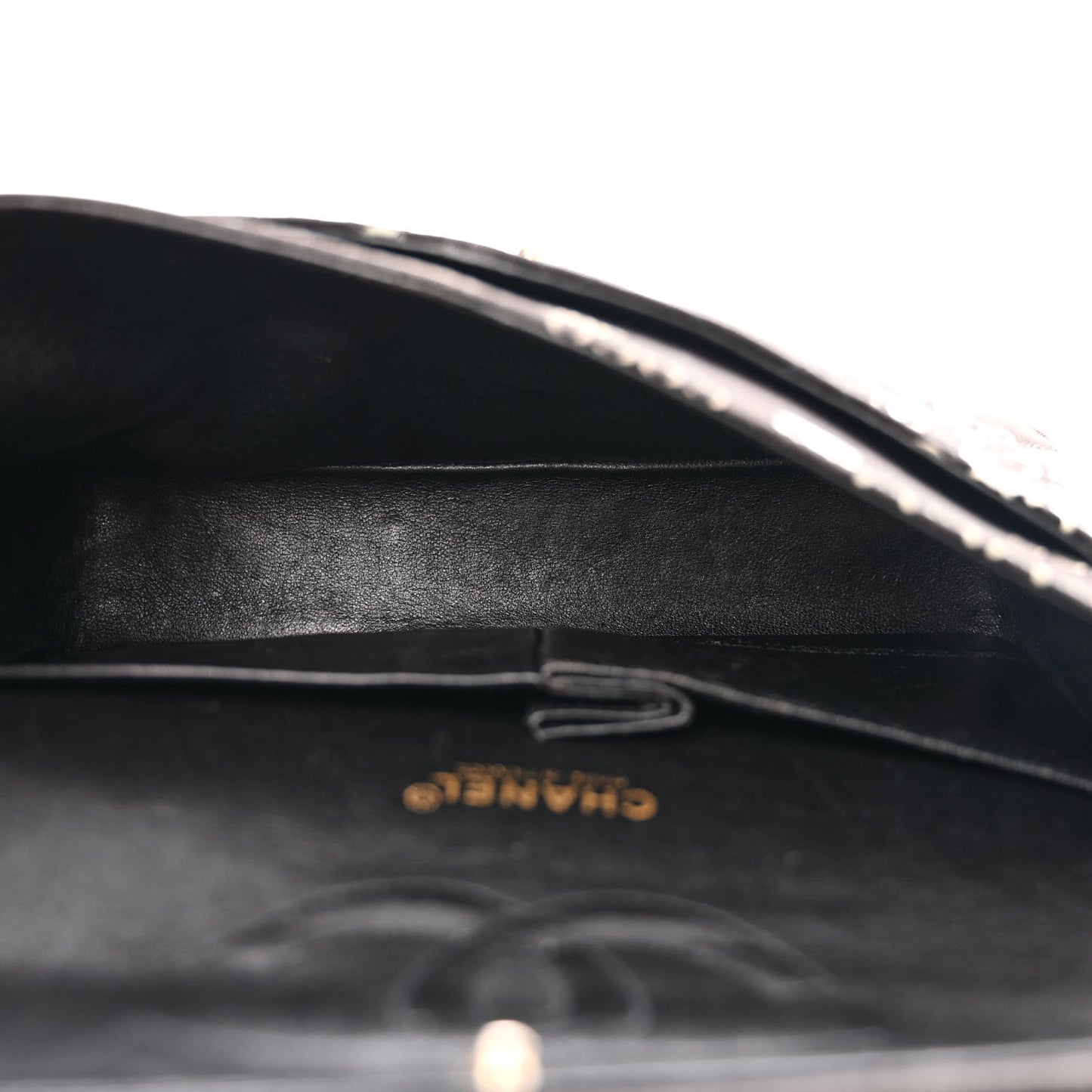 Canvas Coco Printed Quilted Medium Double Flap Black White