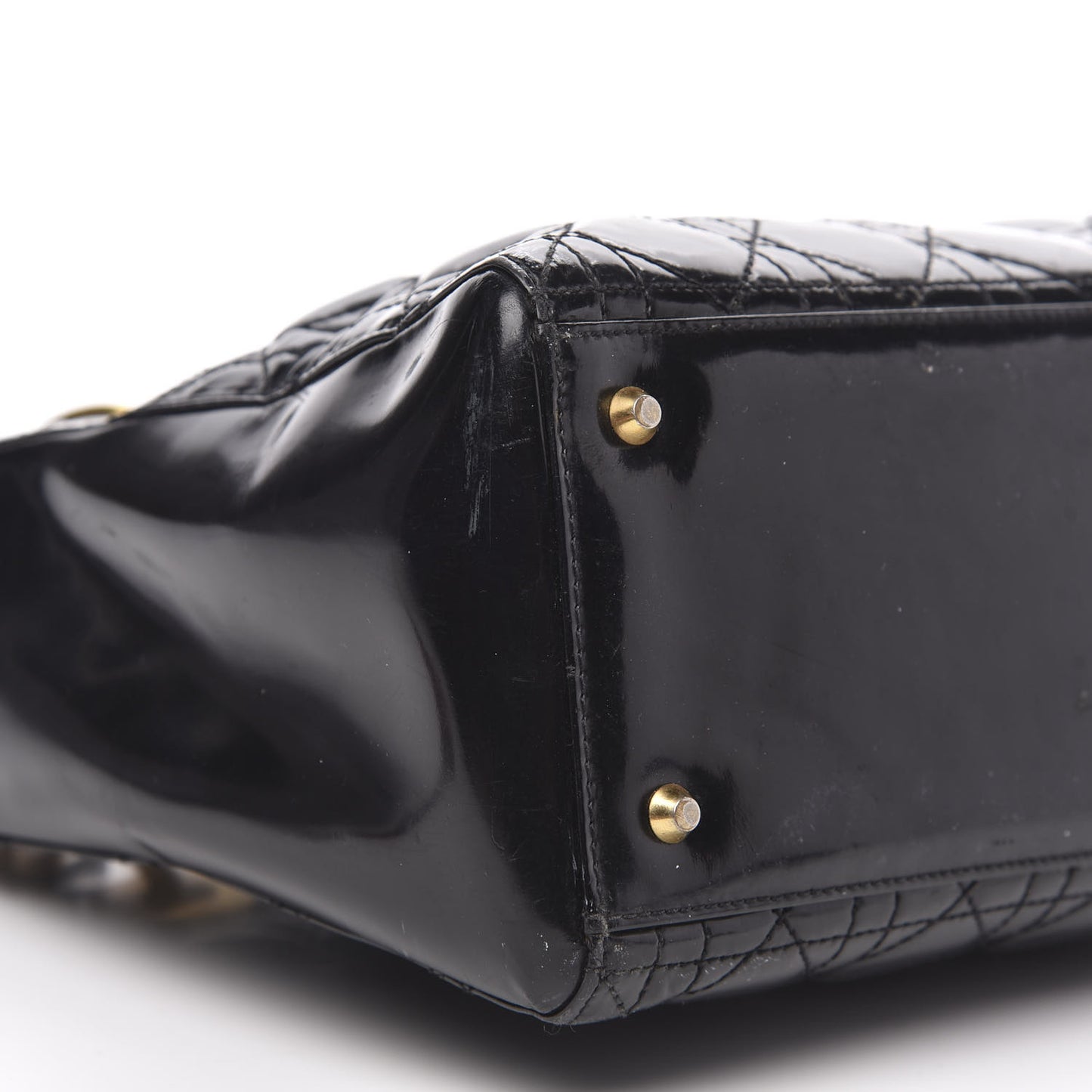 Patent Cannage Medium Lady Dior Black