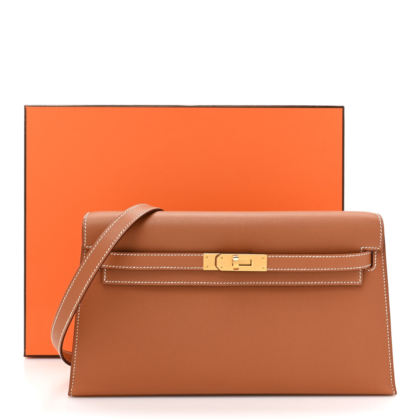 Madame Calfskin Kelly Elan Gold