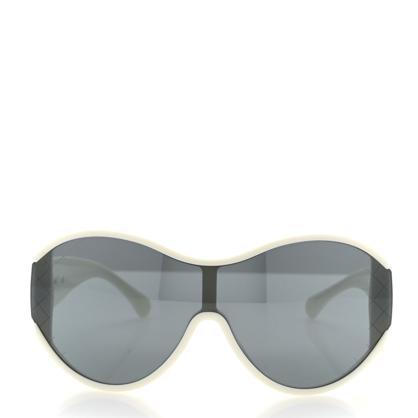 Acetate Shield Sunglasses 71476-A White