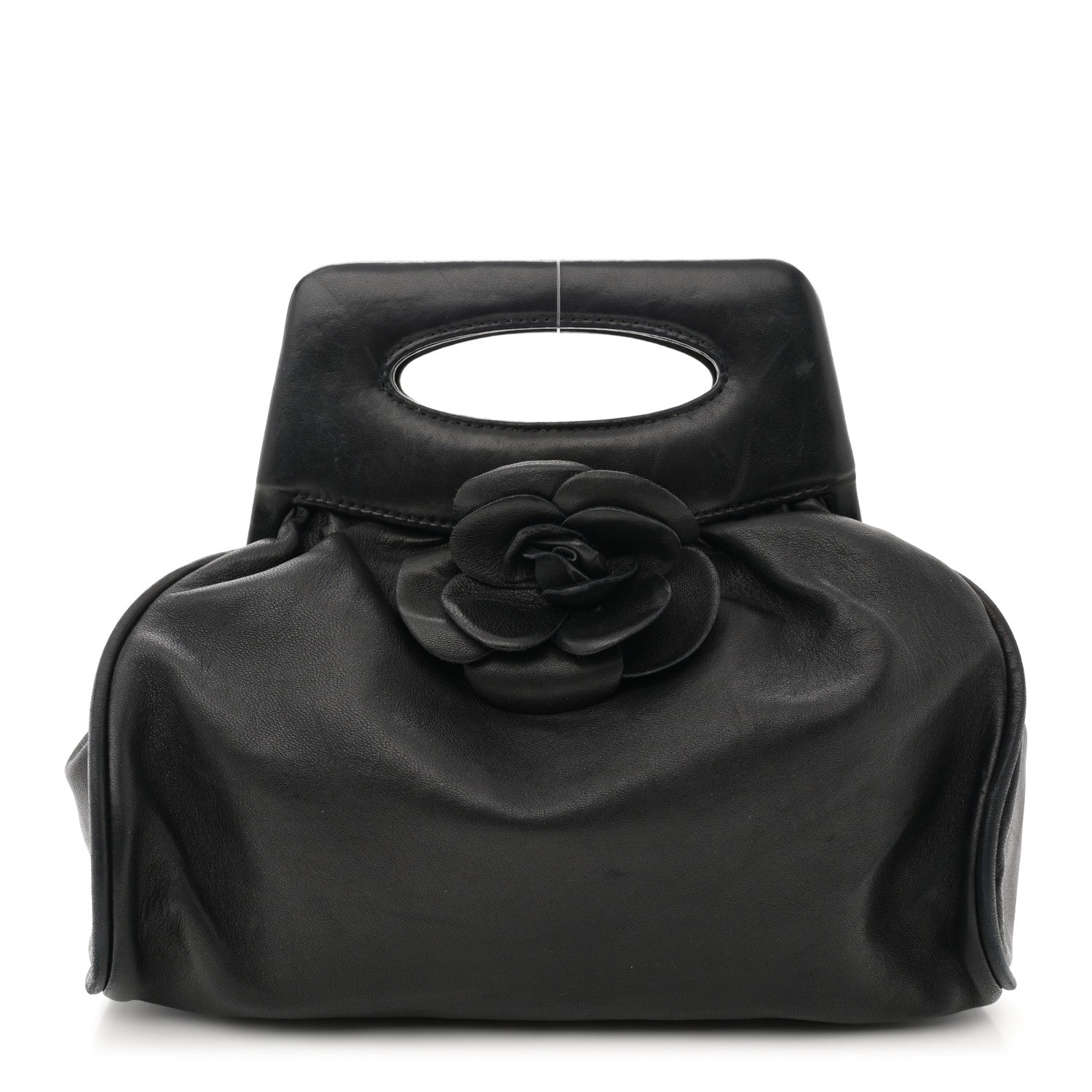 Chanel Lambskin Camellia Handbag Black 1 of 13