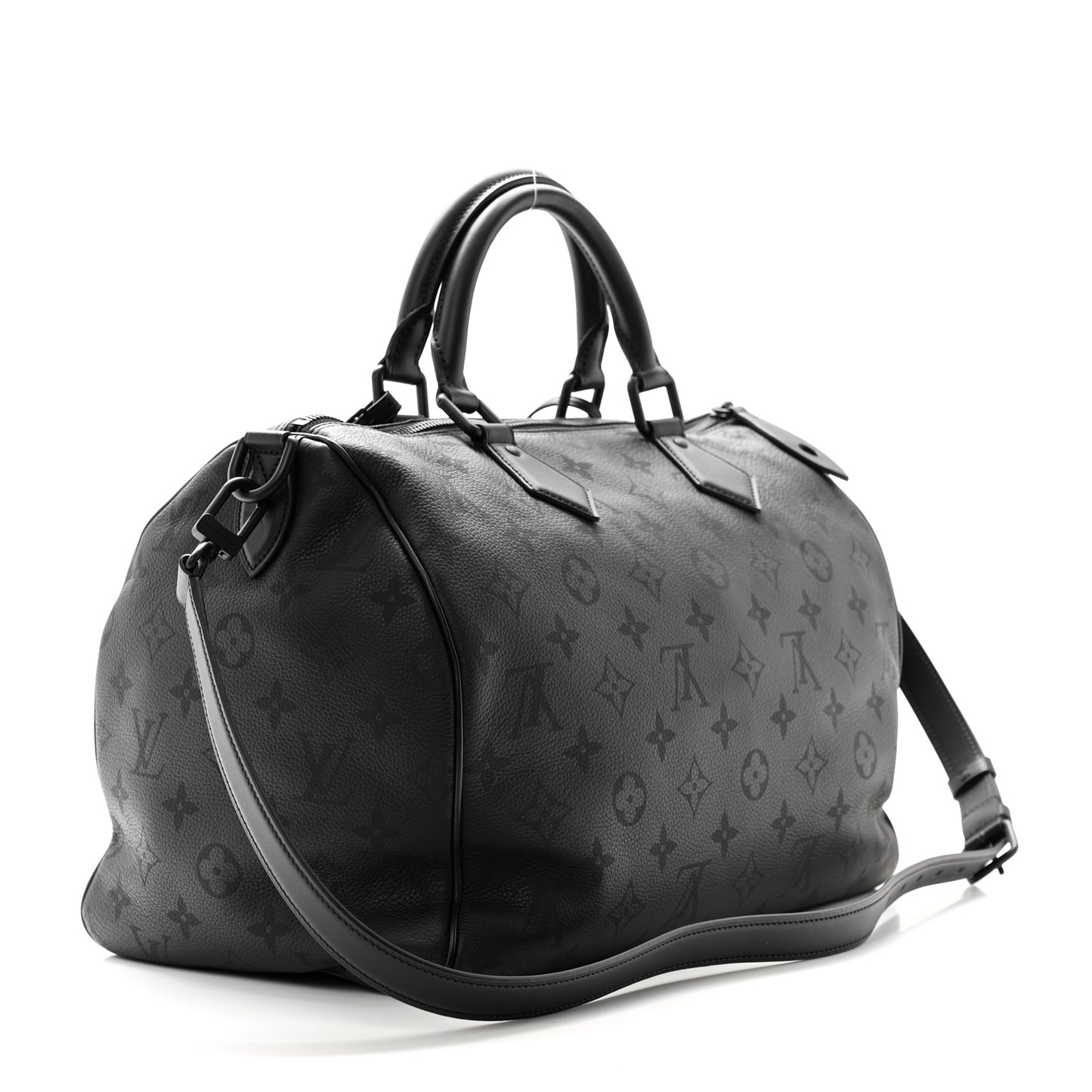 Calfskin Monogram Speedy P9 Bandouliere 40 Ultra Black