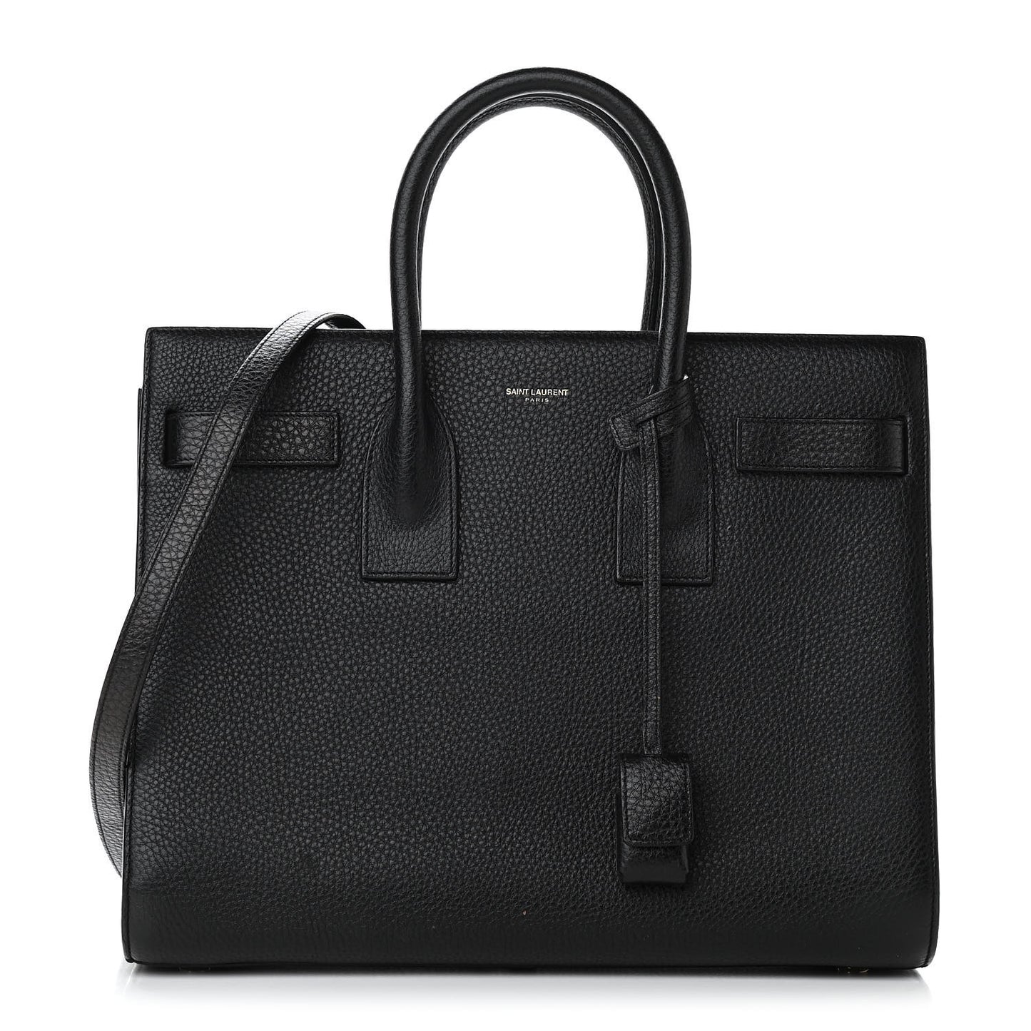 Grained Calfskin Small Sac De Jour Black