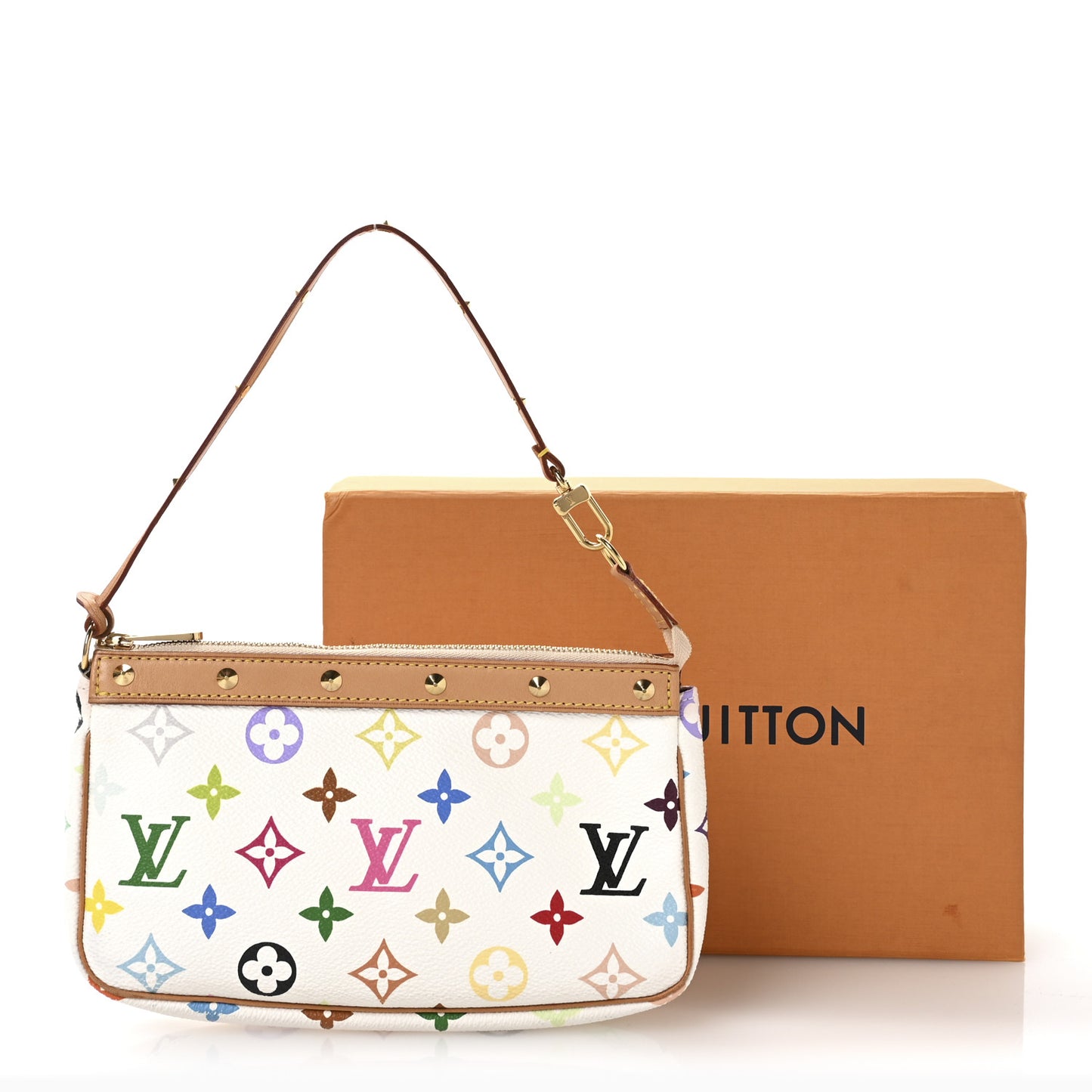 Monogram Multicolor Pochette Accessories White