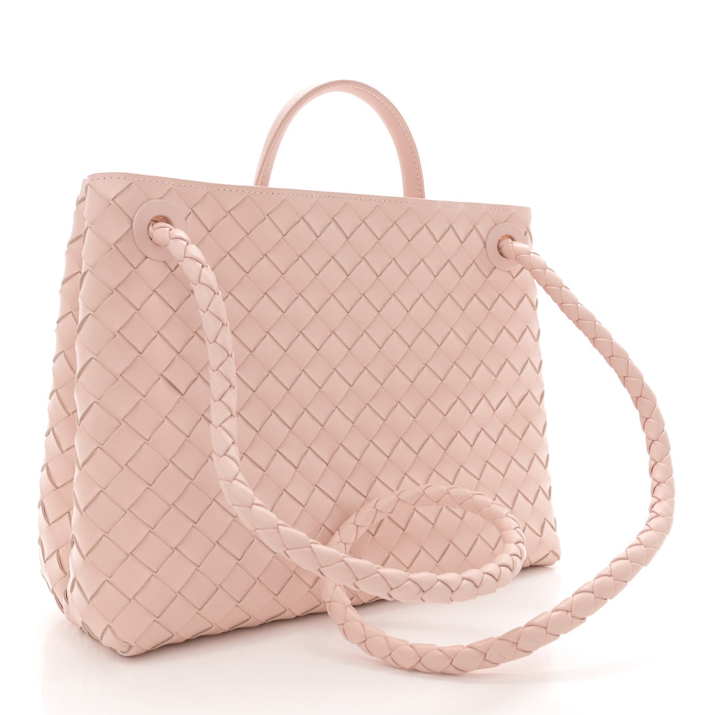 Nappa Intrecciato Medium Andiamo Shoulder Bag Lotus