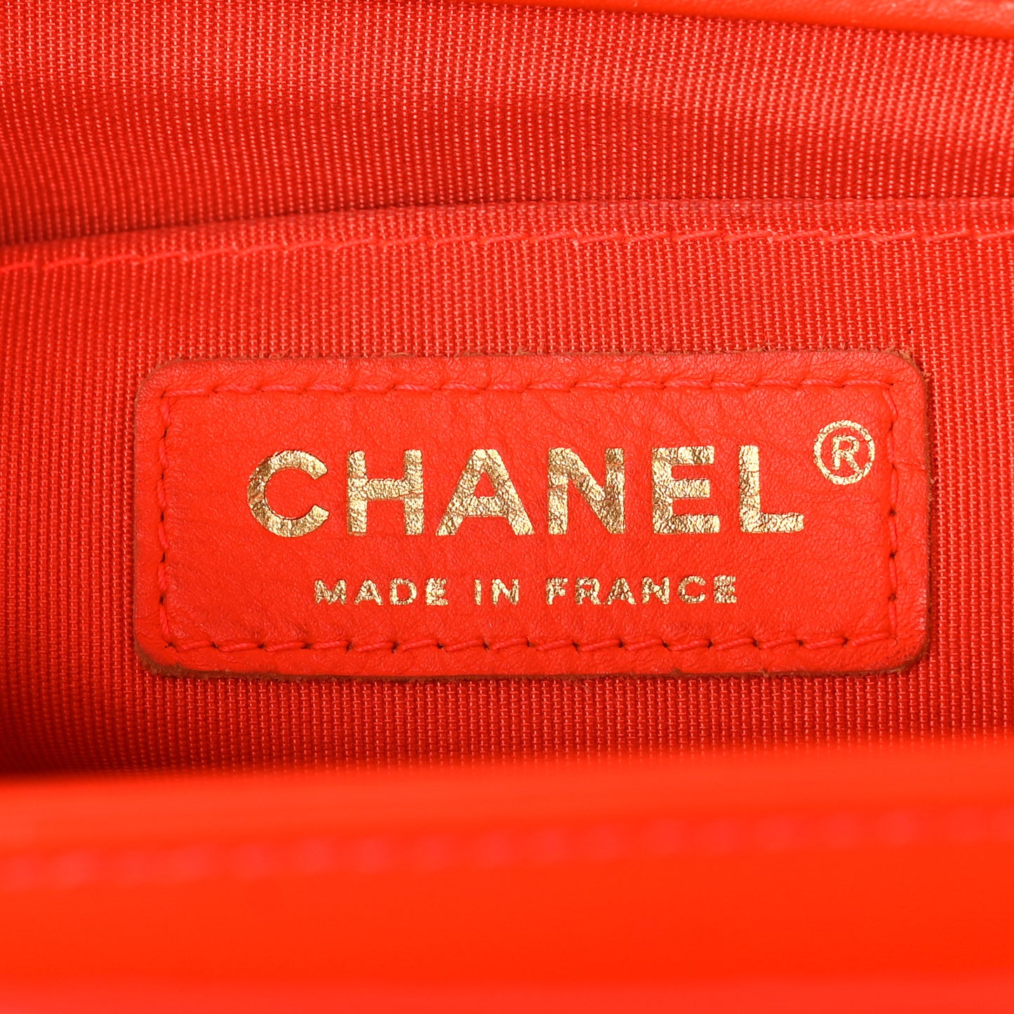 Patent Quilted Medium Boy Flap Orange