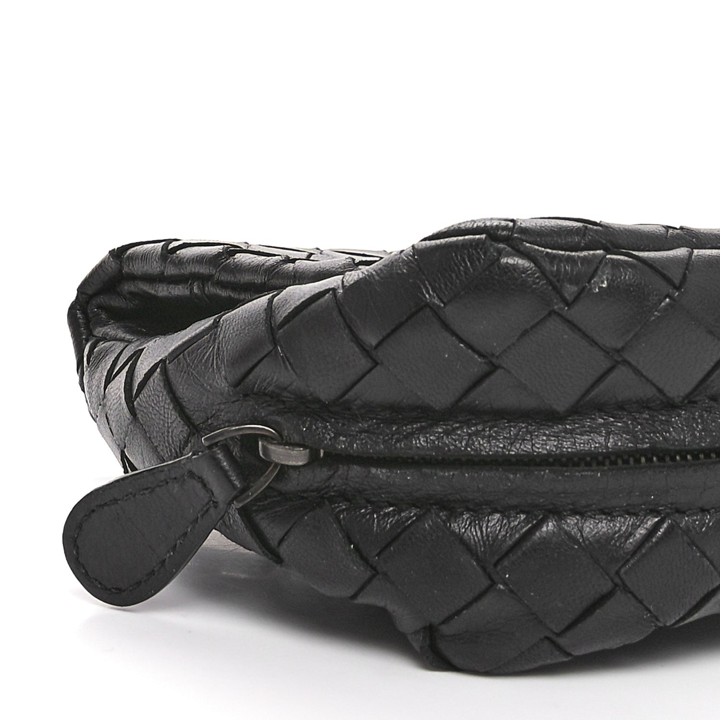 Nappa Intrecciato Small Chain Crossbody Black