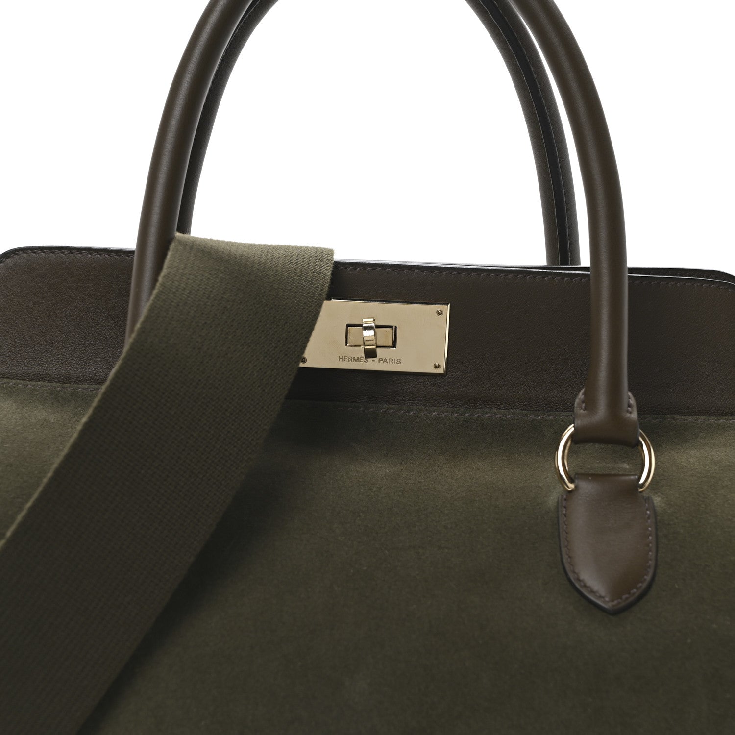 Hermes Veau Grizzly Evercolor Toolbox 26 Eucalyptus 7 of 9