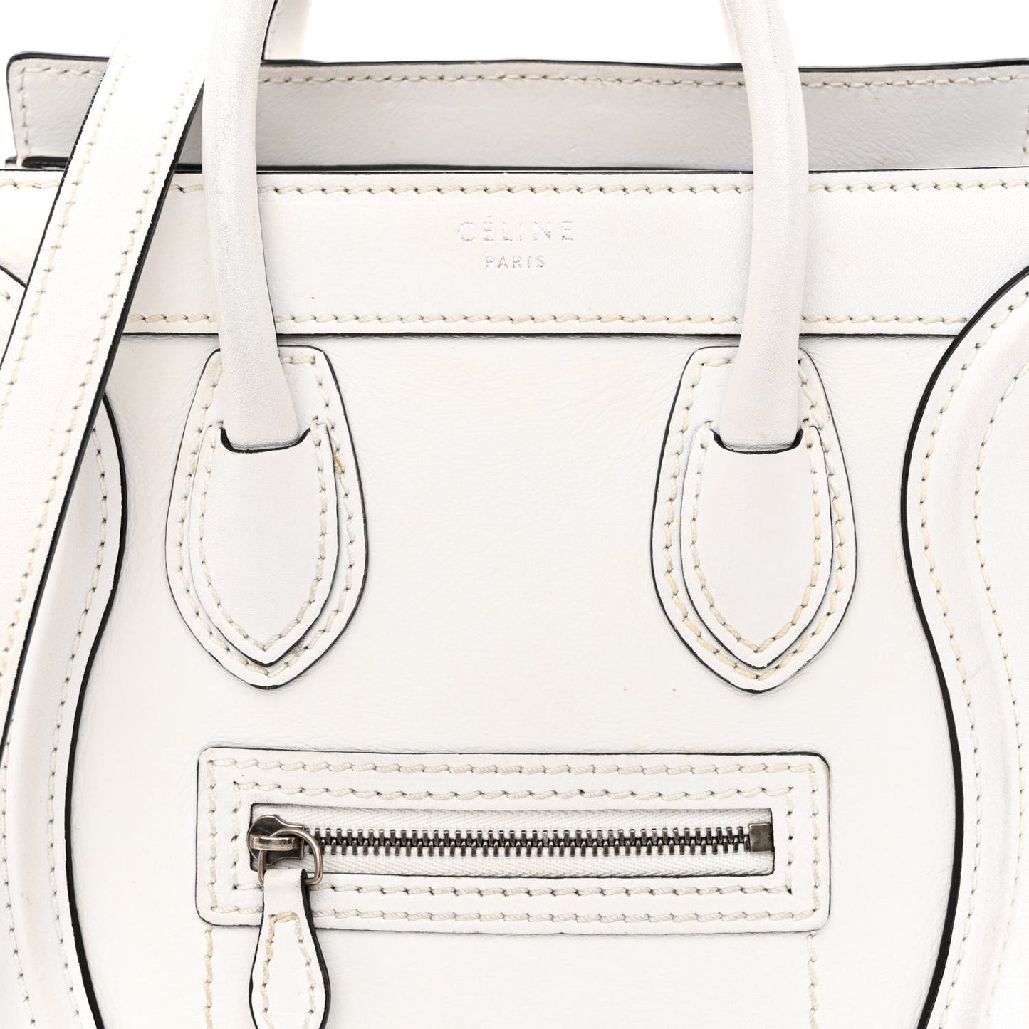 Smooth Calfskin Nano Luggage White