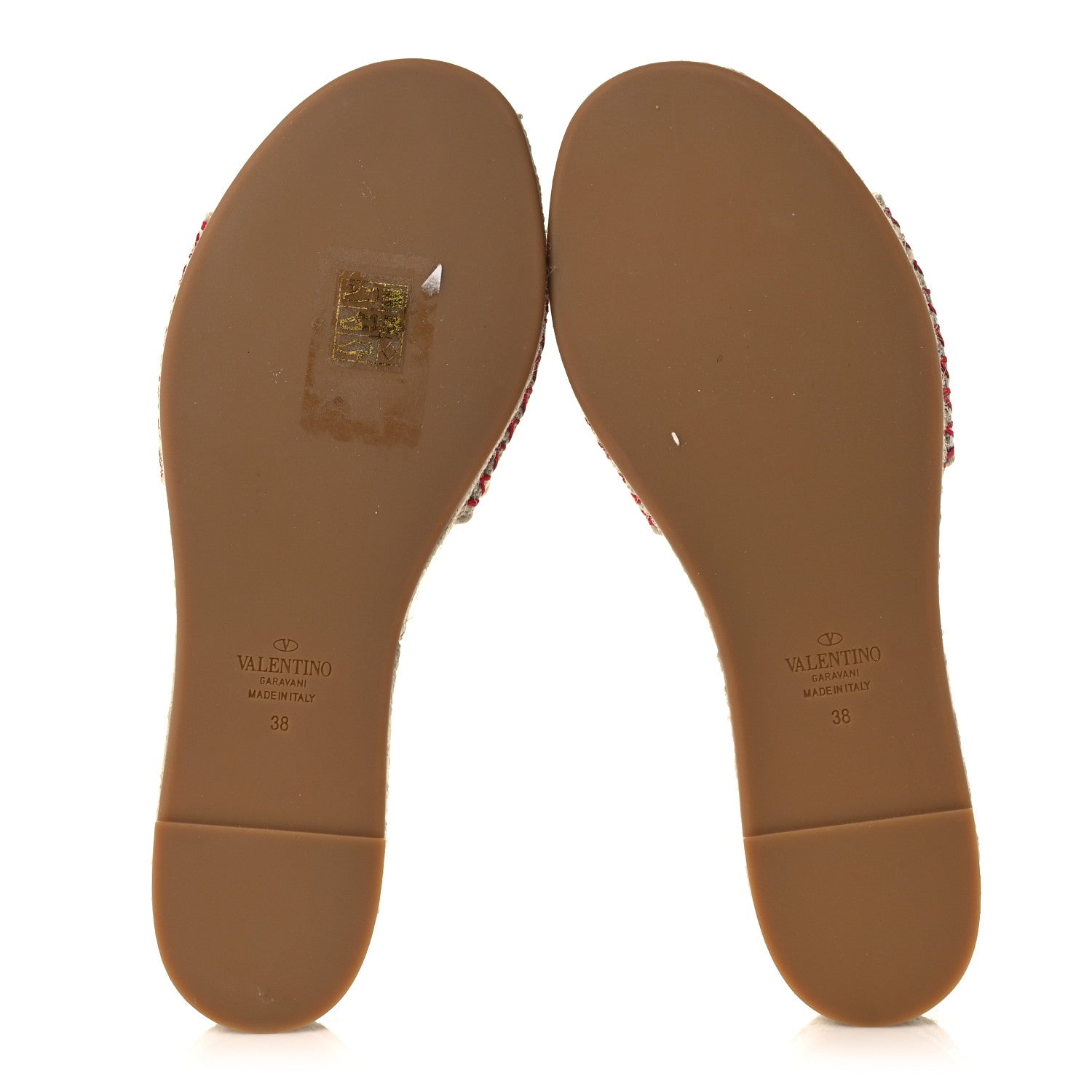 Valentino Garavani Canvas Atelier 08 San Gallo Edition Espadrille Flat Slide Sandals 38 Natural 5 of 8