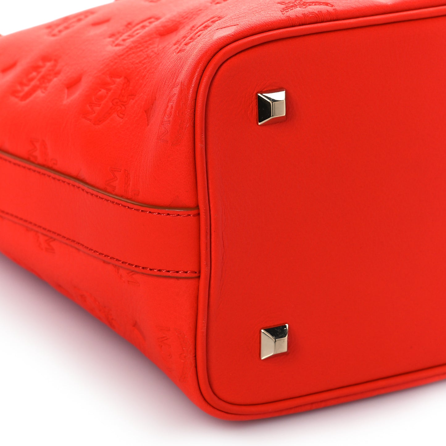Calfskin Ottomar Monogram Essential Bucket Hot Coral