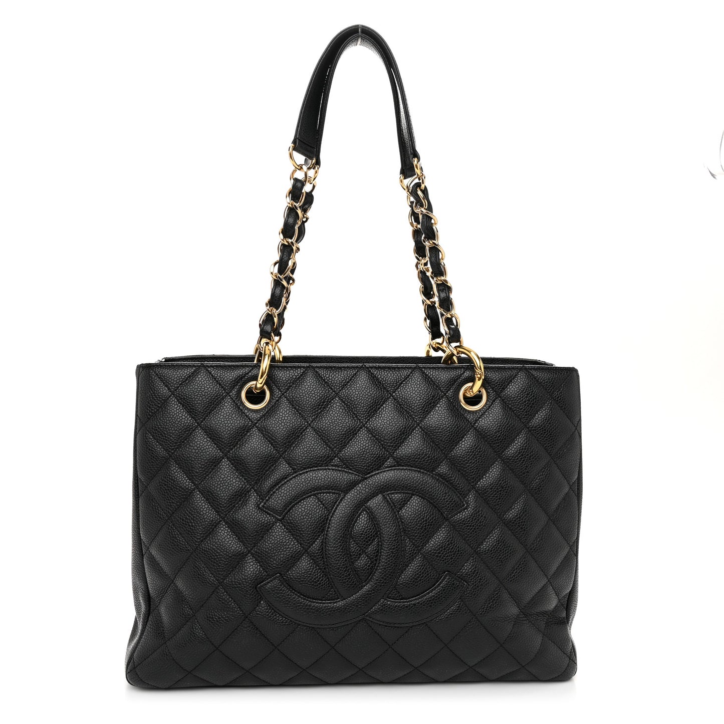 Caviar Quilted Grand Shopping Tote GST Black