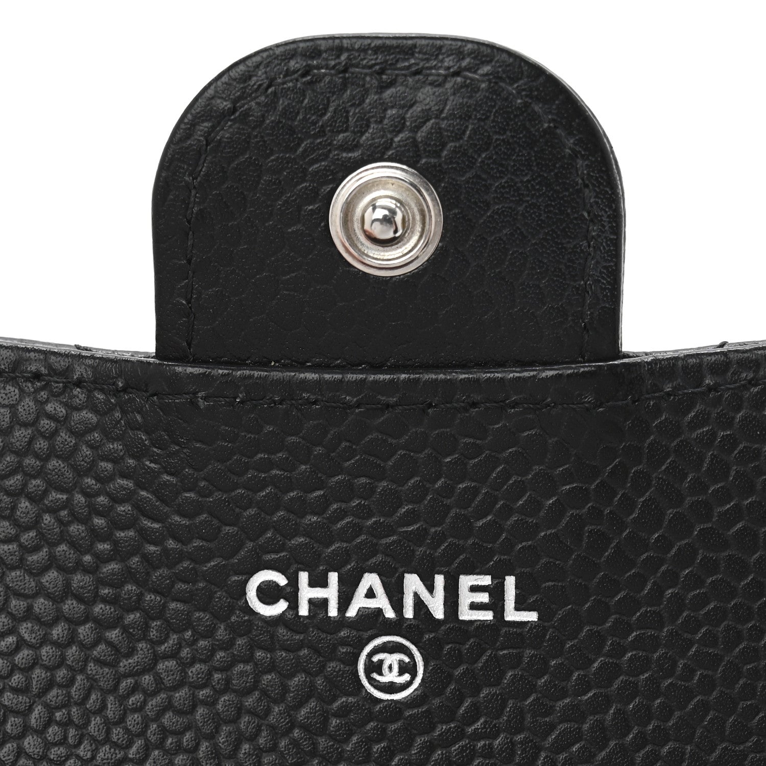 Chanel Caviar Quilted Flap Card Holder Wallet Black 6 of 11