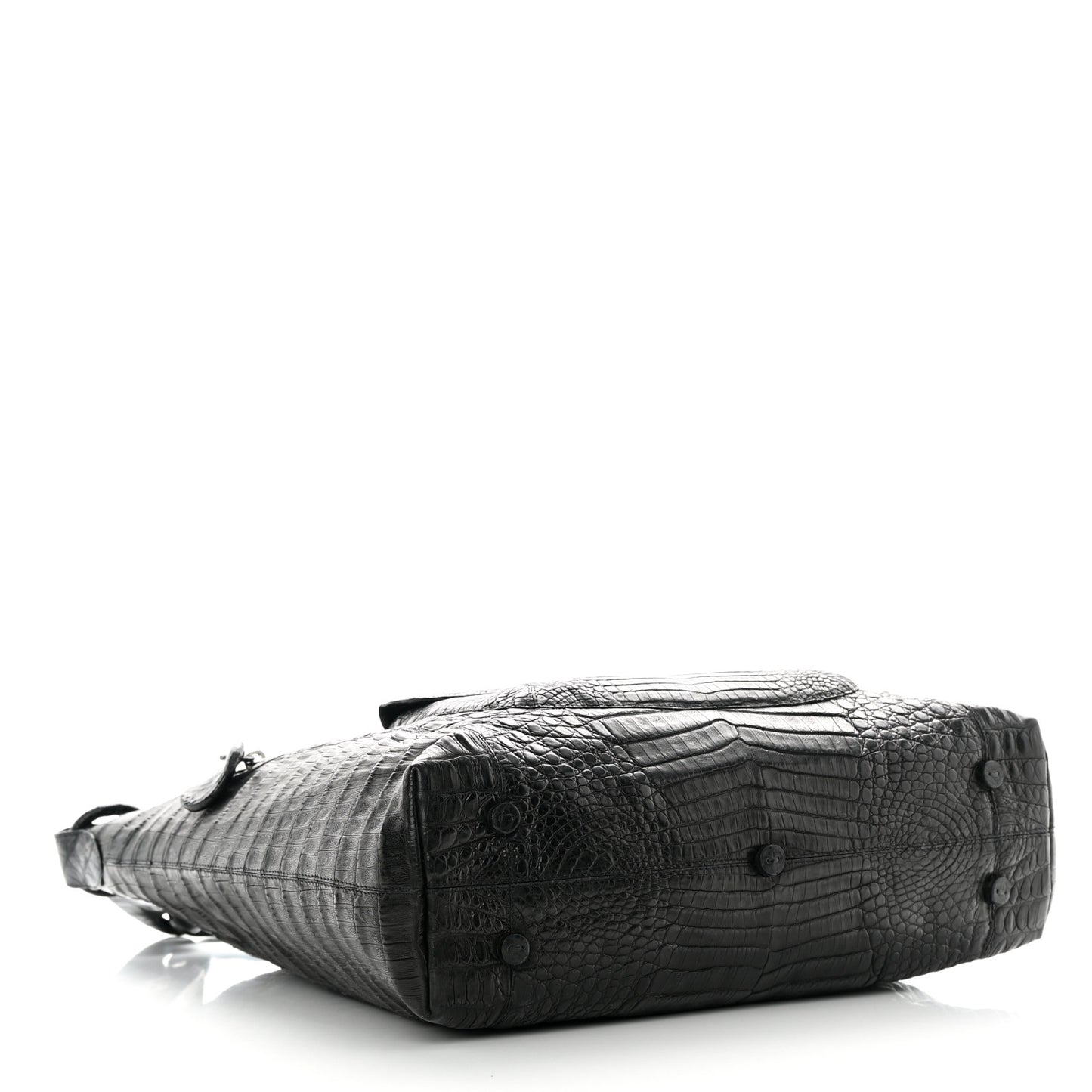 Crocodile Chain Hobo Black