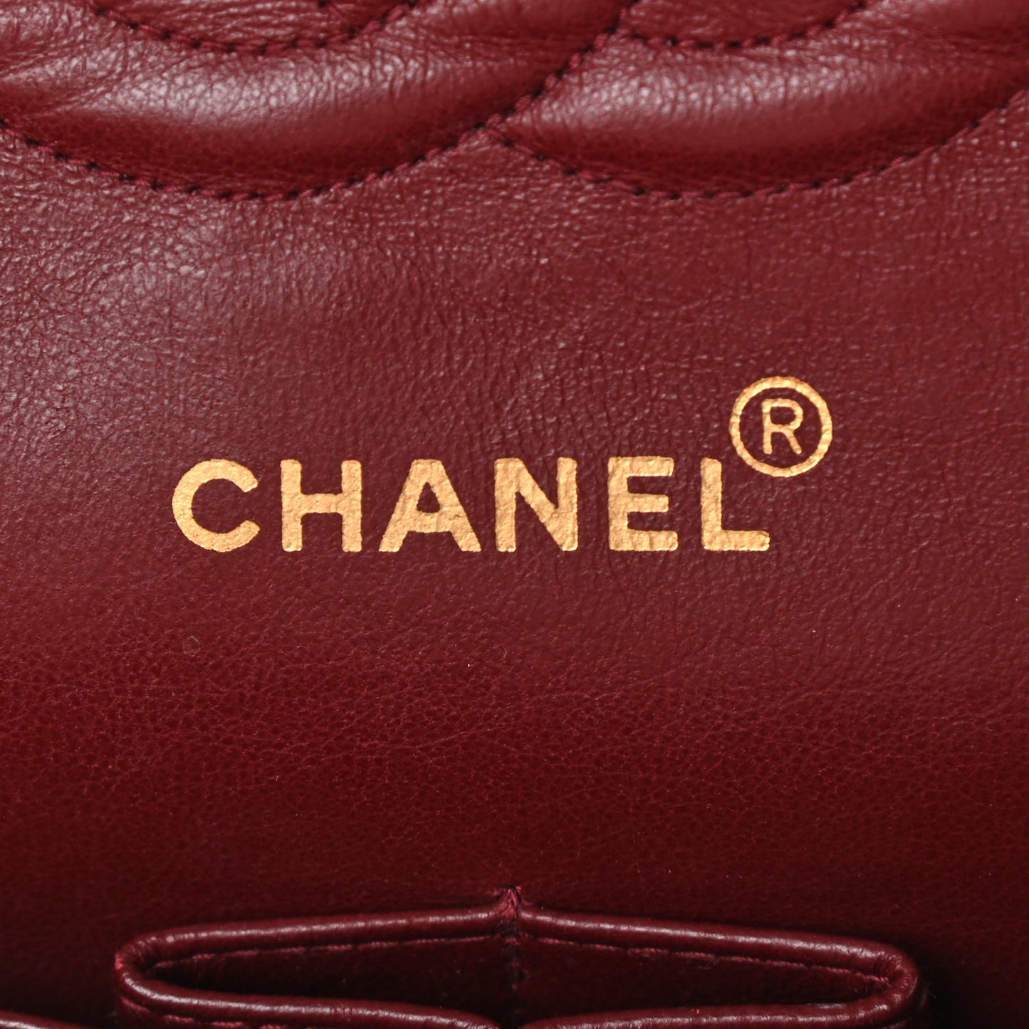 Lambskin Quilted Medium Double Flap Dark Brown