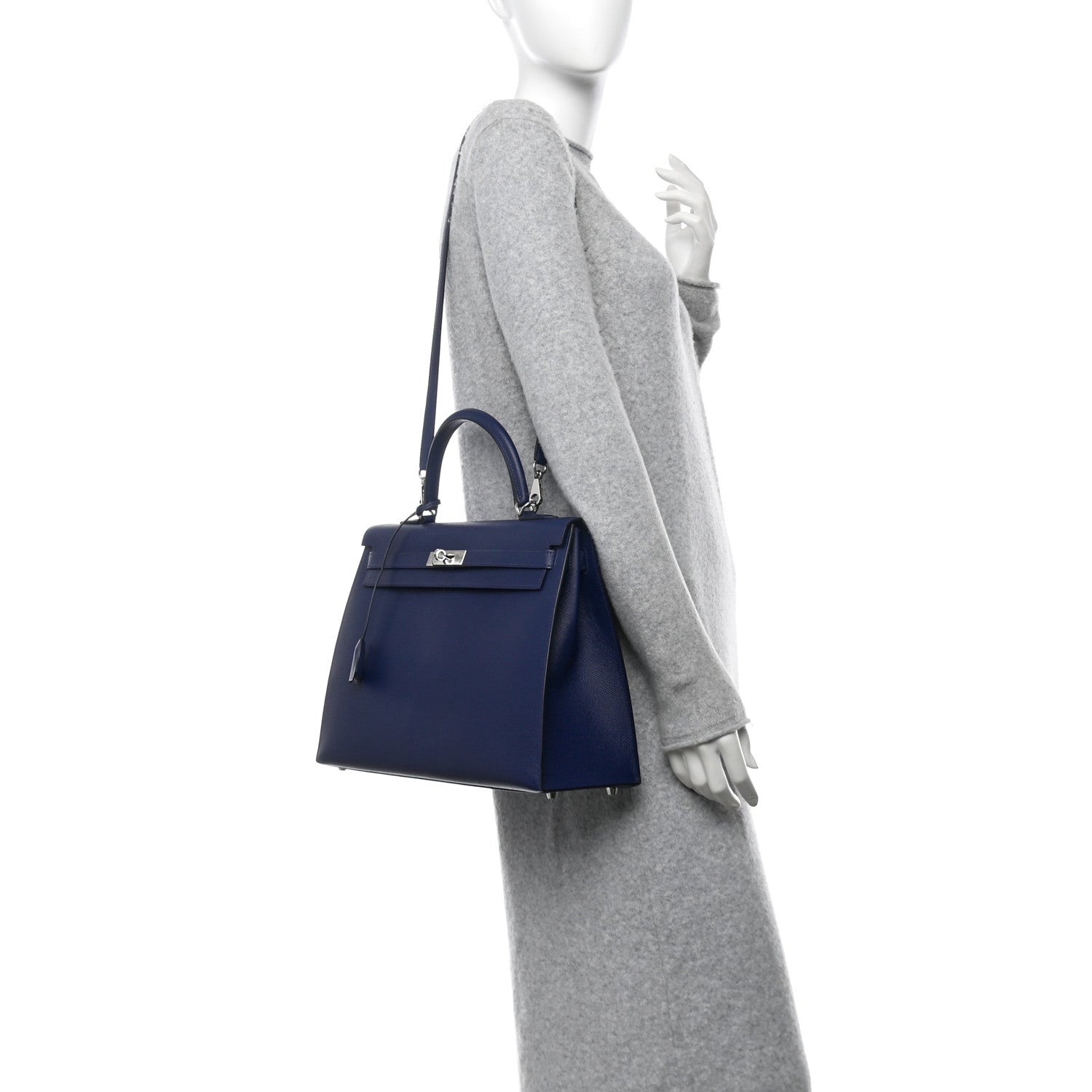 Hermes Epsom Kelly Sellier 35 Bleu Saphir 2 of 11