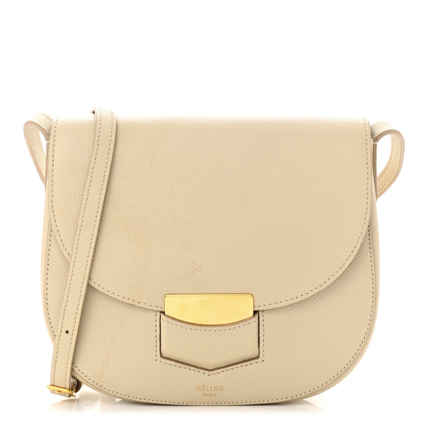 Grained Calfskin Small Trotteur Linen