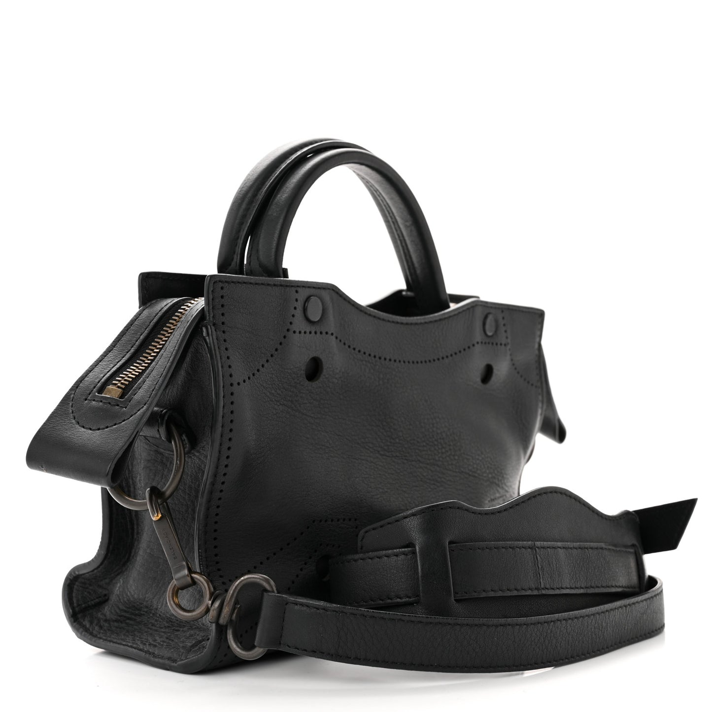 Veau Soyeux Perforated Blackout Hardware Nano City Gris Fossile