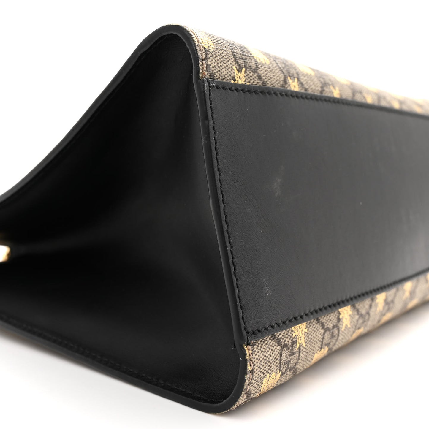 GG Supreme Monogram Bees Medium Padlock Tote Beige Oro Black