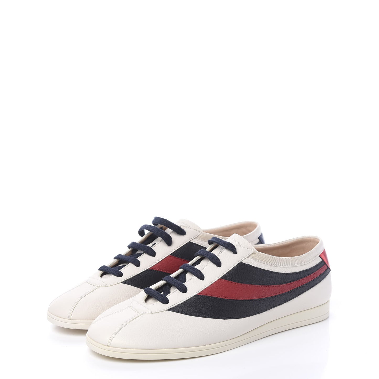 Calfskin Mens Falacer Sneakers 8 White Blue