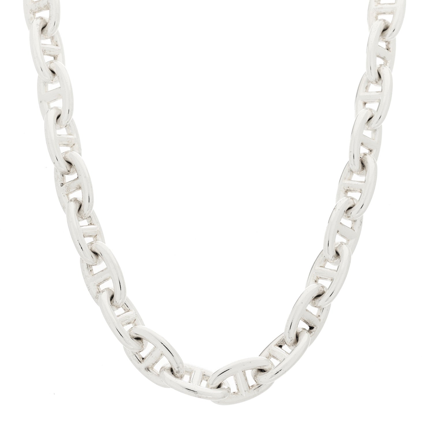 Hermes Sterling Silver Chaine D'Ancre Necklace 1807767 – FASHIONPHILE