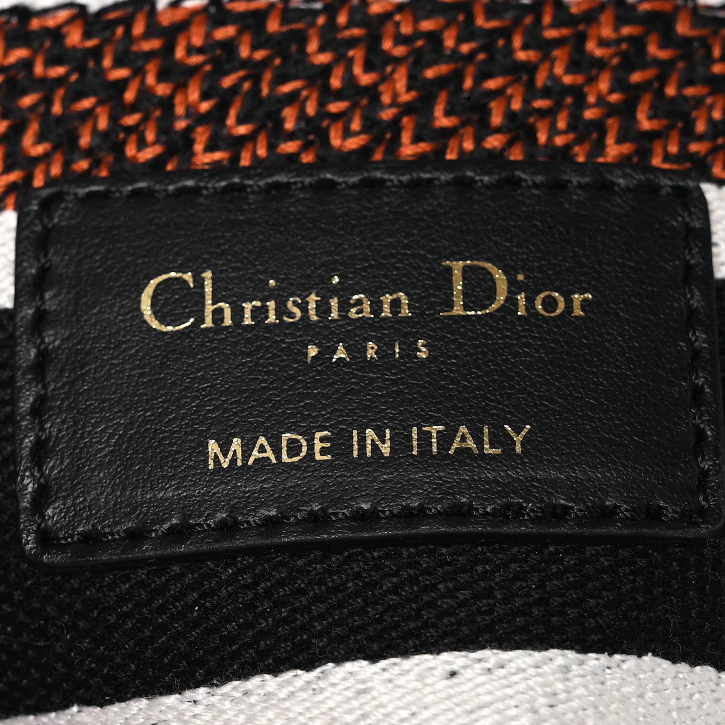 Canvas Embroidered Medium Lady D-Lite Ecru Multicolor