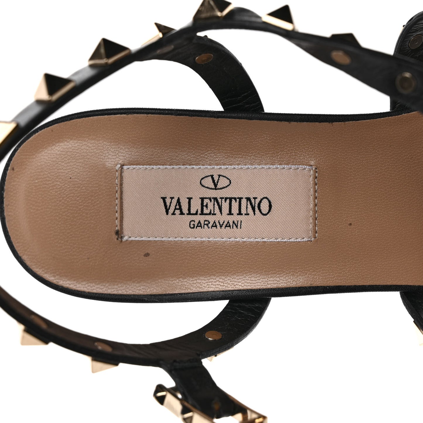 Calfskin Rockstud 60mm City Sandals 36.5 Black