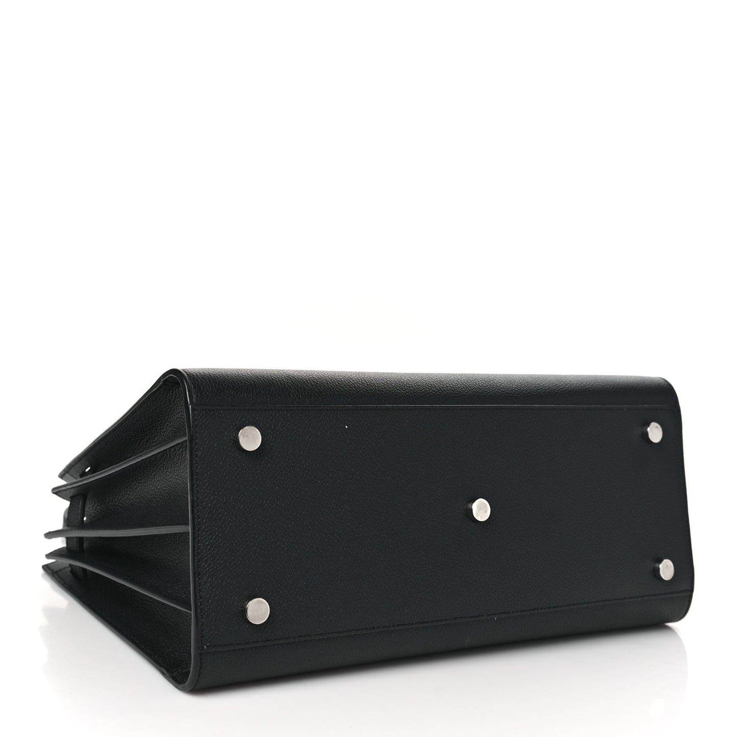 Grained Calfskin Small Sac De Jour Black