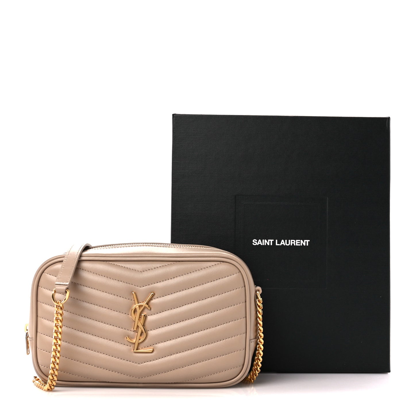 Calfskin Matelasse Monogram Mini Lou Camera Bag Dark Beige