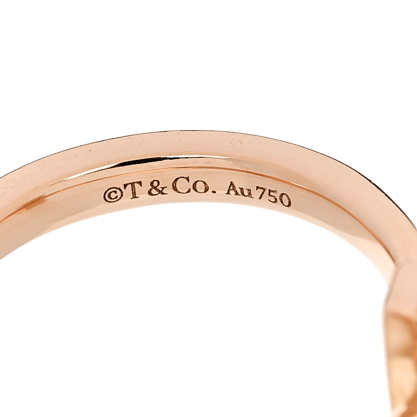 18K Rose Gold T T1 Ring 51 5.75