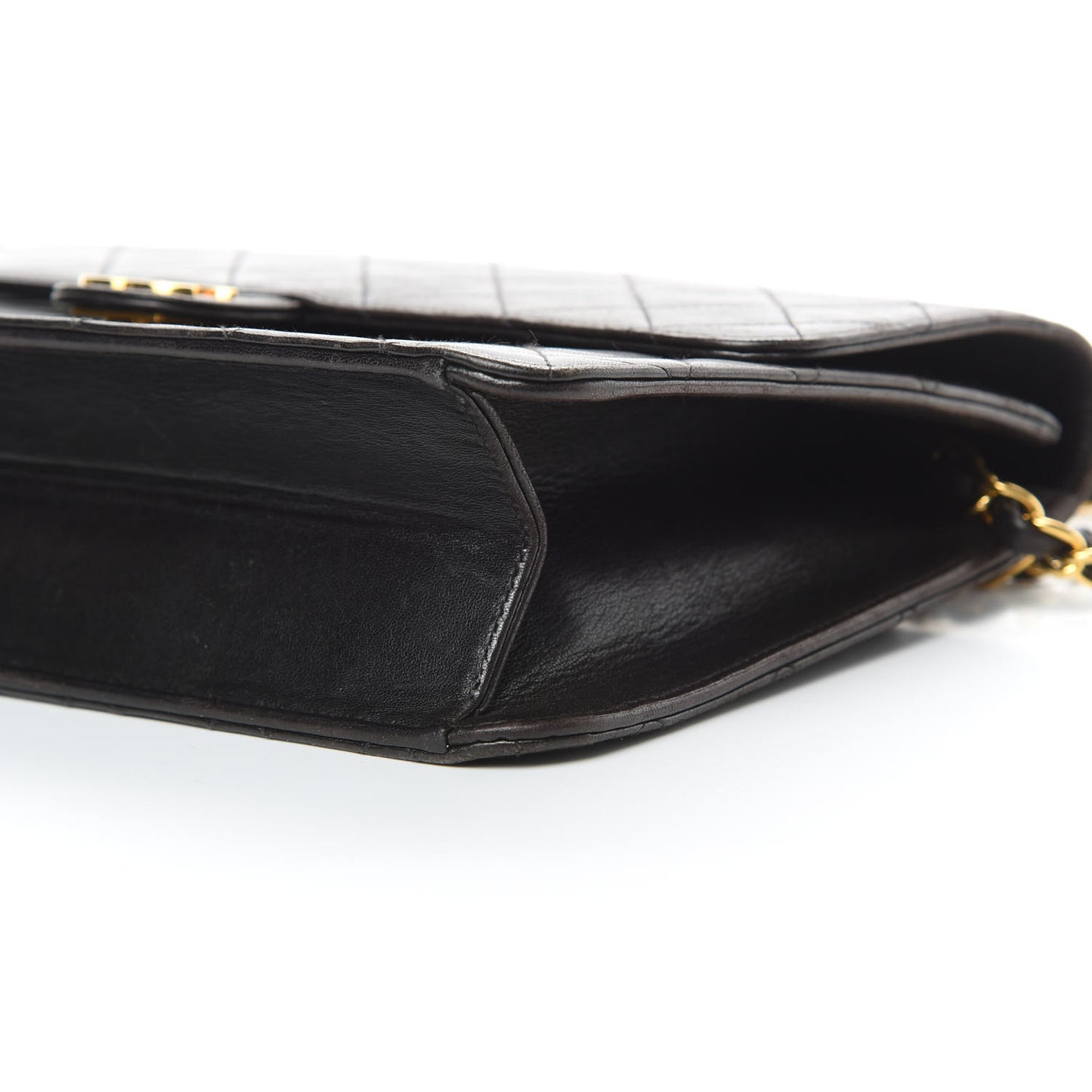 Lambskin Quilted Medium Single Flap Black