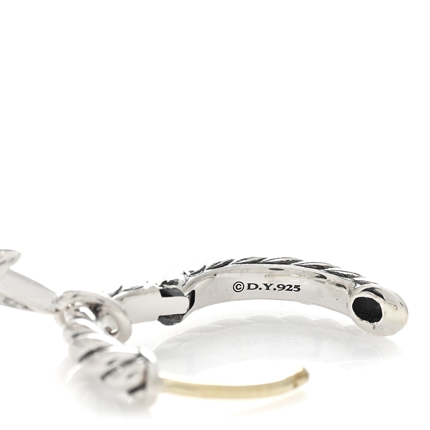 Sterling Silver Northstar Drop Closed Hoop Earrings
