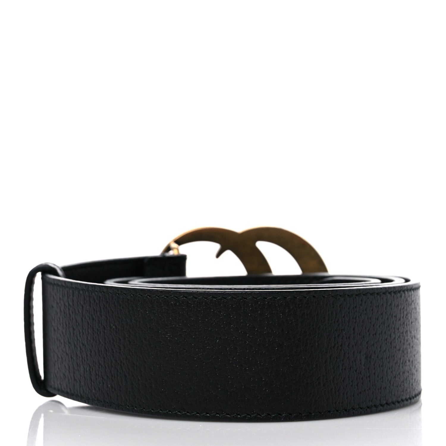 Gucci Textured Calfskin Double G 40mm Belt 80 32 Black 3 of 7