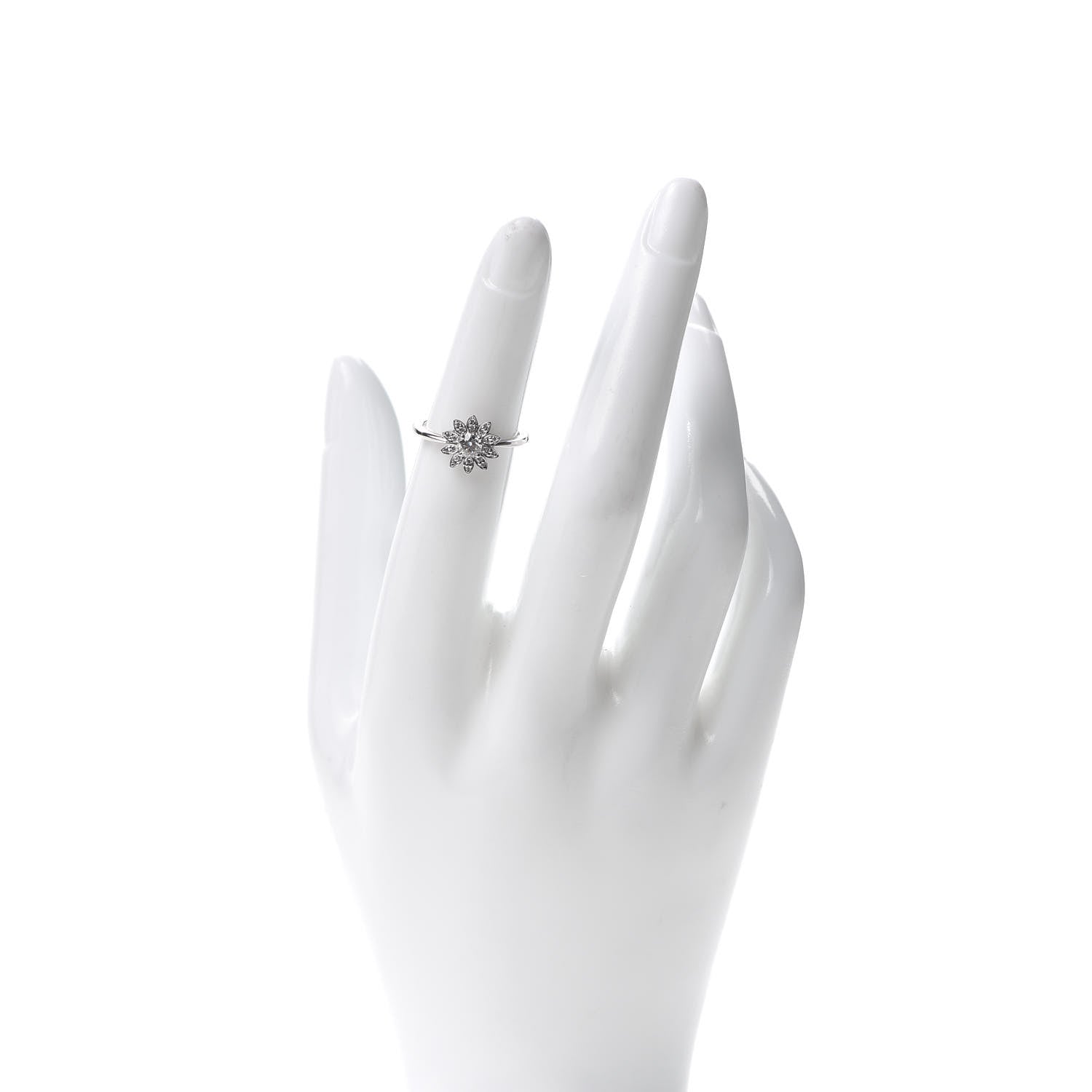 Tiffany Platinum Diamond Enchant Garden Flower Ring 48 4.5 2 of 5