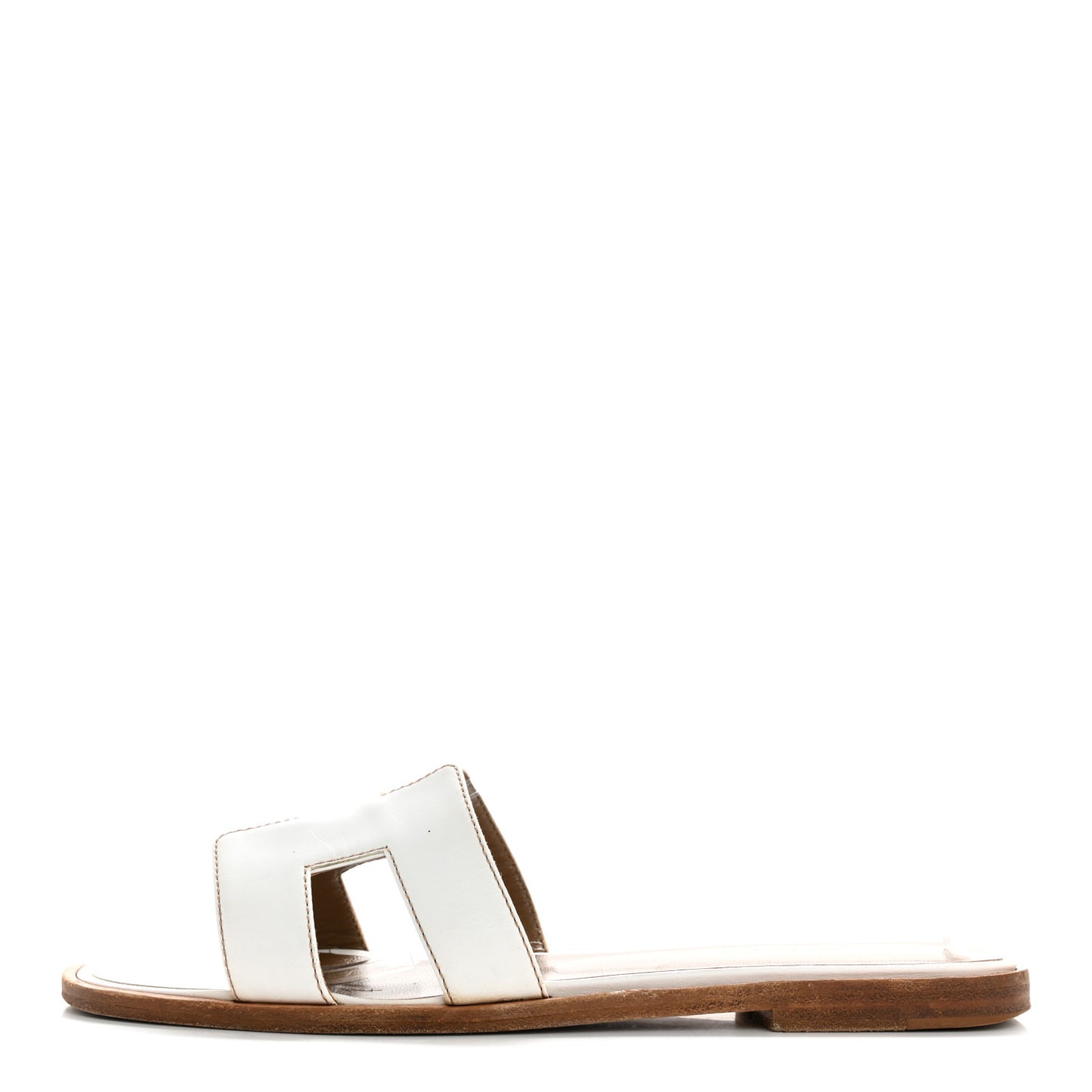 Box Calfskin Oran Sandals 37 White