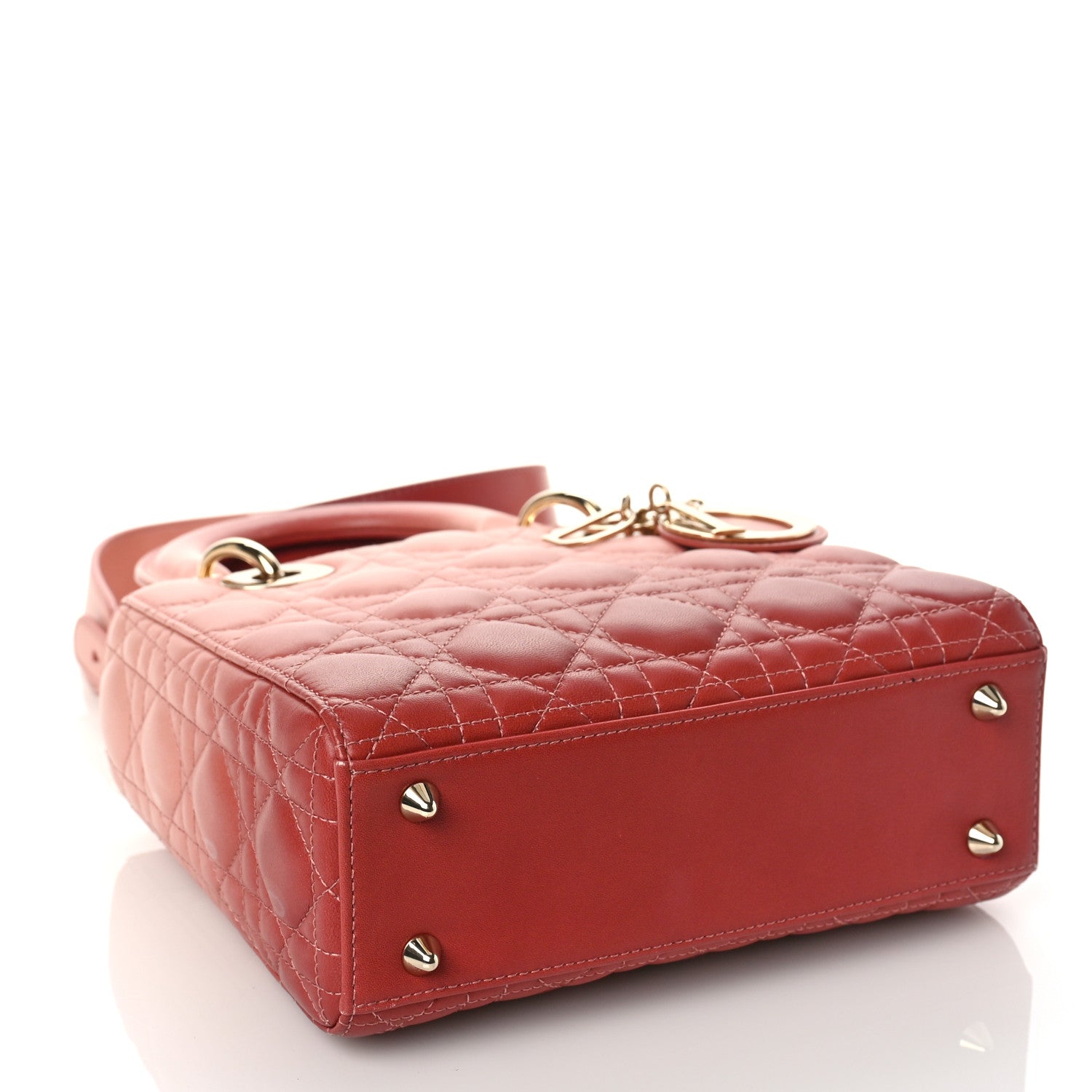Christian Dior Lambskin Cannage Gradient Small Lady Dior Pink 4 of 8