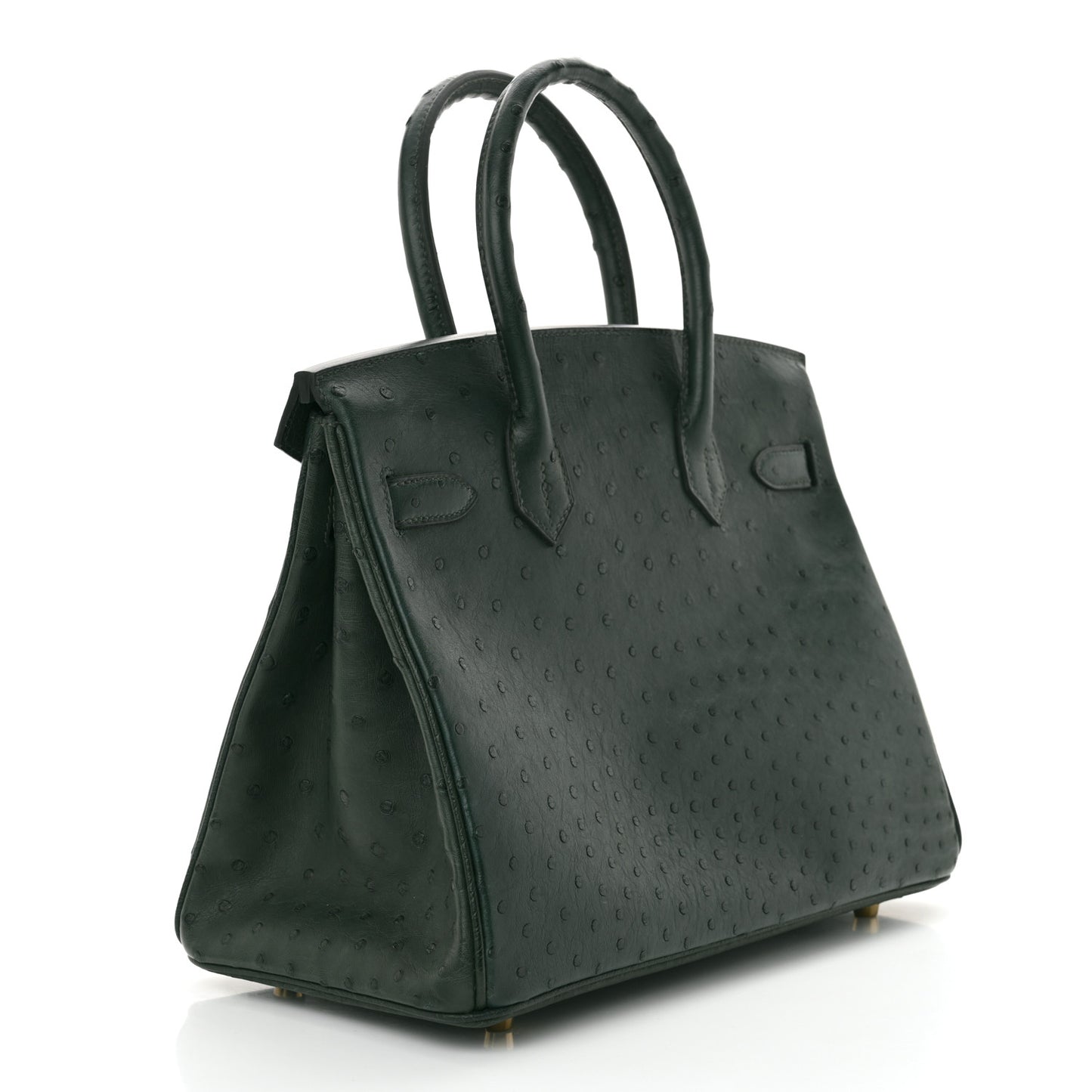Ostrich Birkin 30 Vert Titien