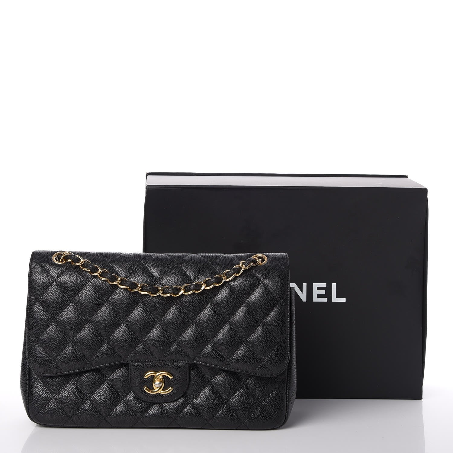 Chanel Caviar Quilted Jumbo Double Flap Black 16 of 16