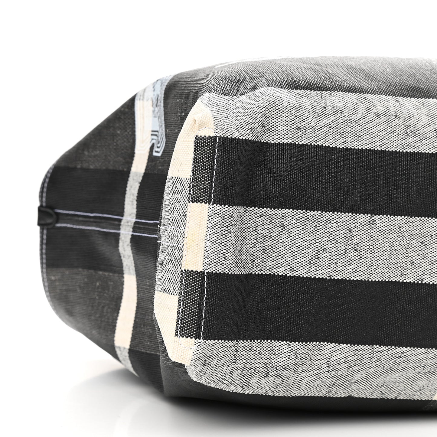 Coated Canvas Mega Check Medium Doodle Tote Black