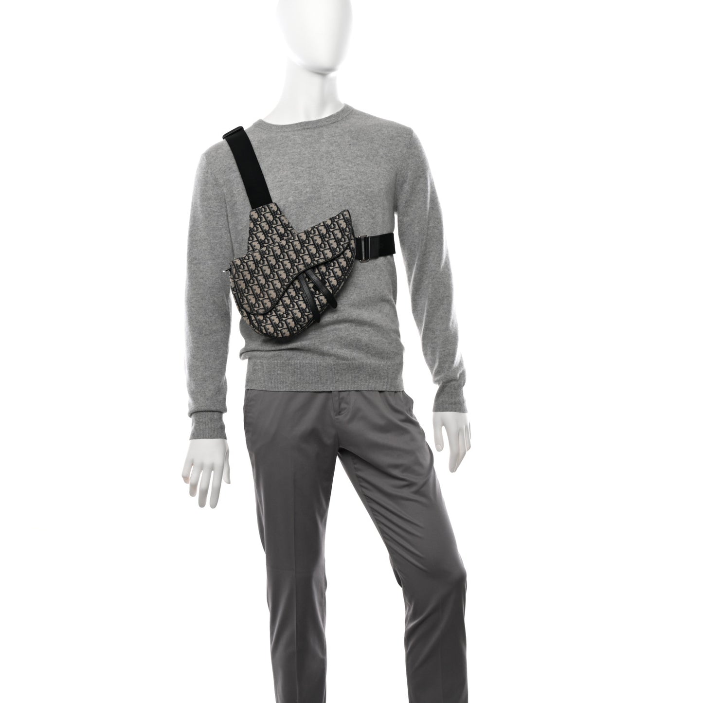 Oblique Mens Saddle Bag Blue